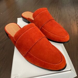 Burnt/Rust Orange Halogen Slip-On Mules - Size 9